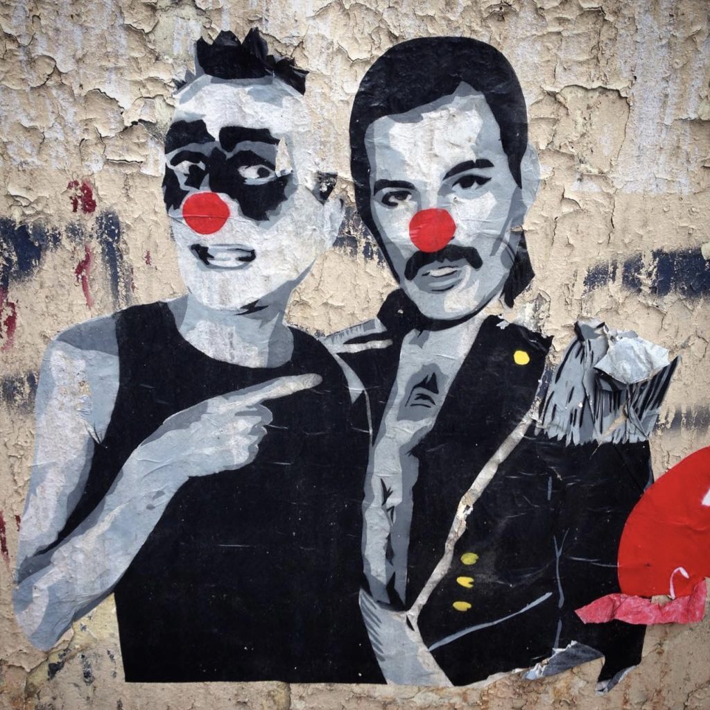 Stencil by Mimi the Clown. Le Marais